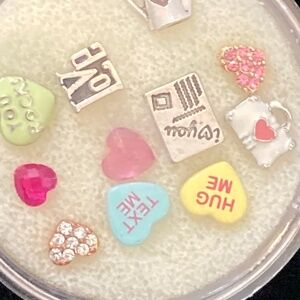 ORIGAMI OWL LOT OF 10 VALENTINE FLOATING CHARMS